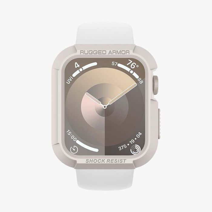 Pokrowiec na Apple Watch 44/45 mm Spigen Rugged Armor - Dune Beige