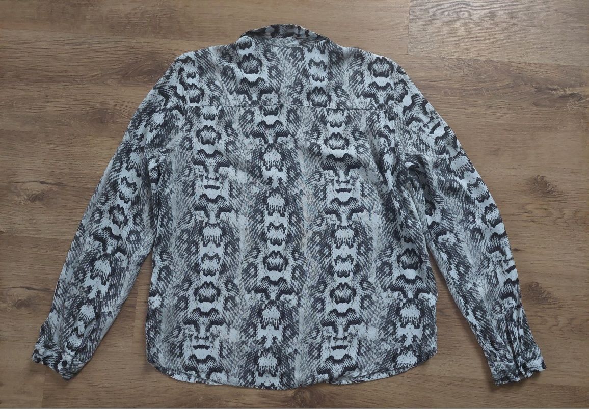 wiskozowa koszula z wężowym motywem H&M