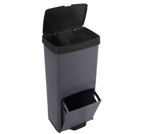 70L trashcan with 2 compartments