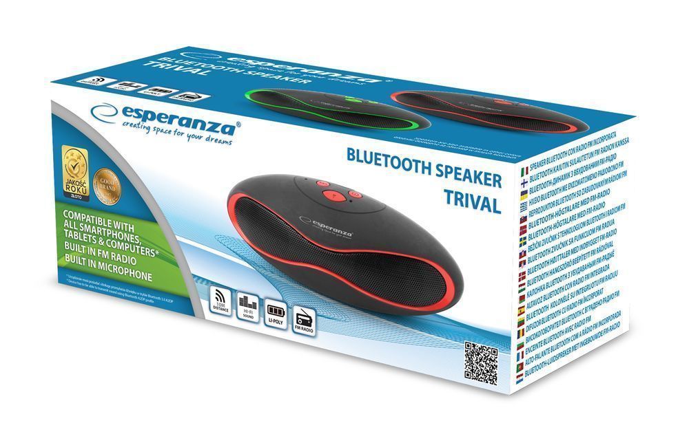 Głośnik budowlany bluetooth przenośny radio FM budowlane TRIVAL 3W