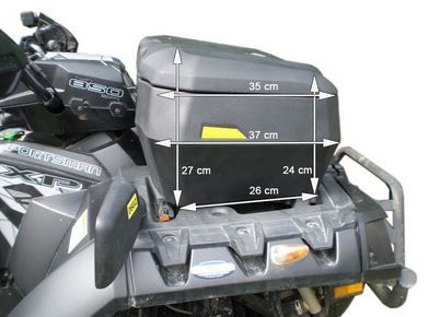 Moto4 mala frontal 90L bagageira topcase quad atv utv frente quatro