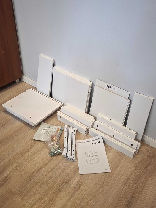 Szafka nocna z oświetleniem LED,biała