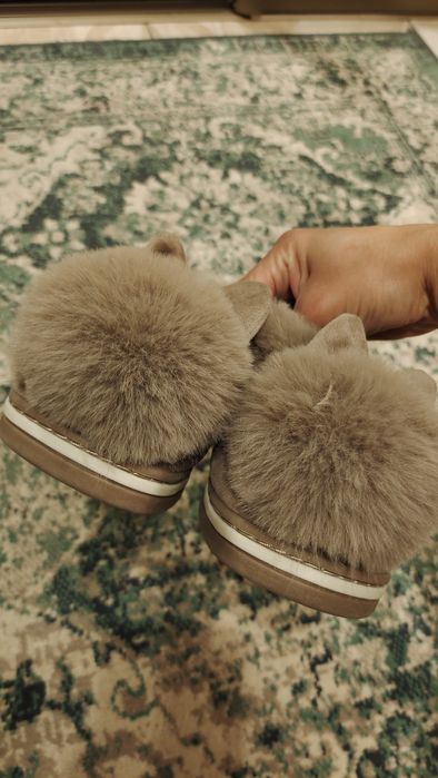 Дитячий тапки тапочки зайчики капці 24-25 розмір 16 см