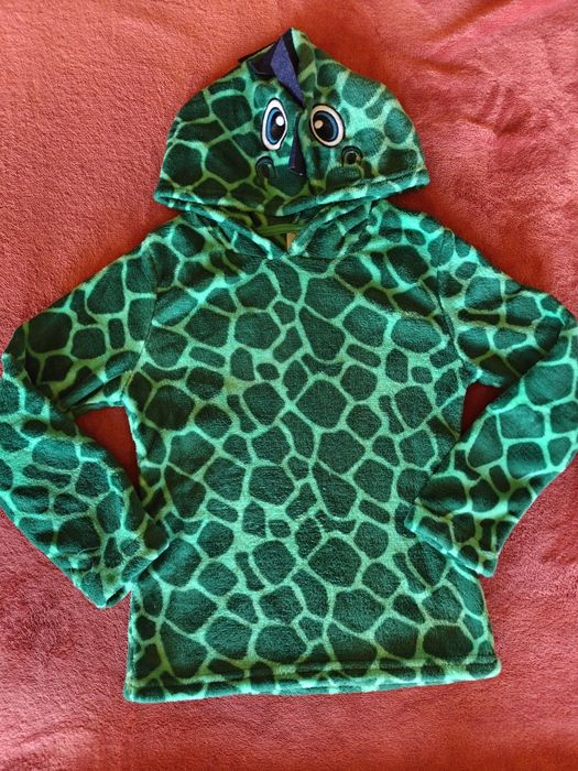 116/122 dres,piżama,przebranie,strój.Smok,dino,dinozaur.Misiowy.Ciepły