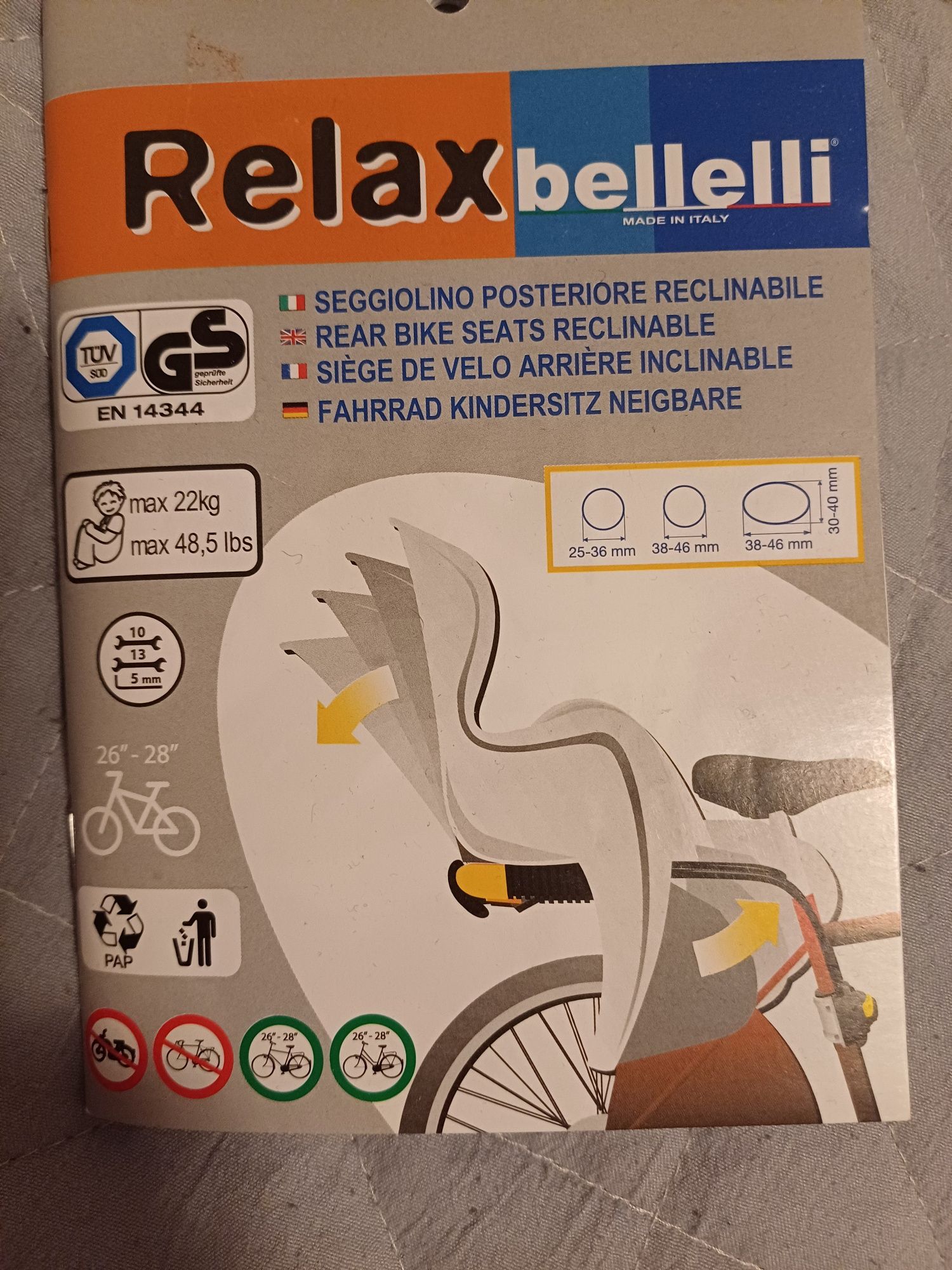 Fotelik rowerowy Bellelli Mr Fox relax B-FIX