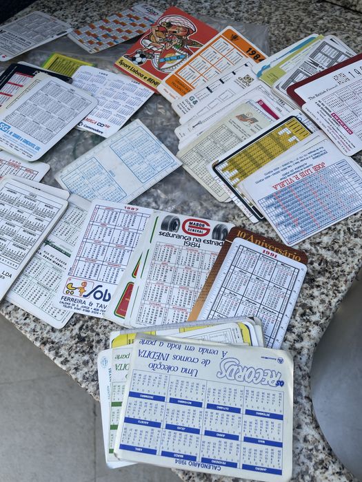 Colecao de Calendarios de Bolso Antigos e Raros