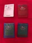 Cartão de memória Sony ps2 azul vermelho prateado