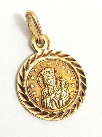 Medalik Matka Boska Częstochowska 1,20g 585