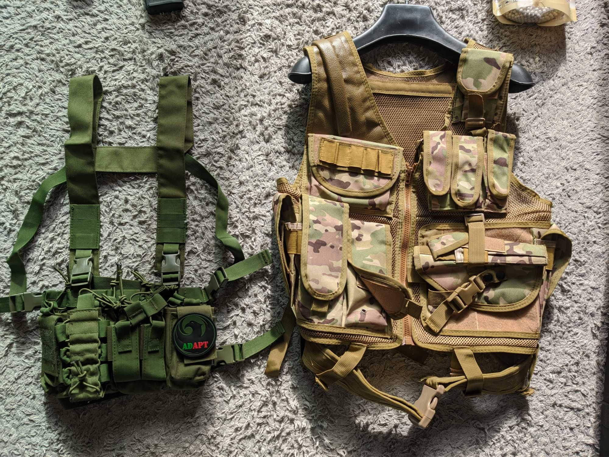 Equipamento de Airsoft - Óculos e Colete