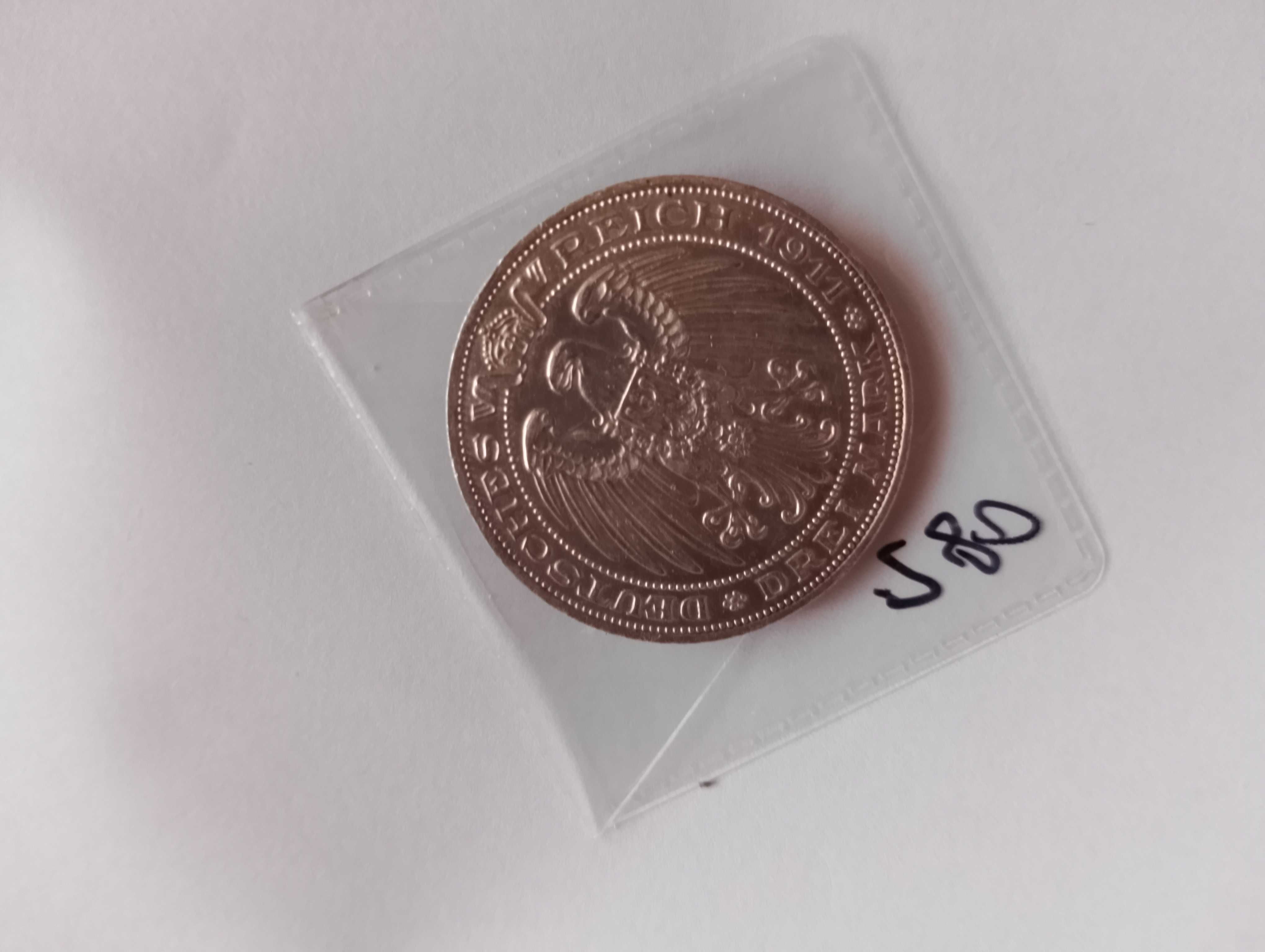 3 marki 1911 Uniwersytet Breslau  stan