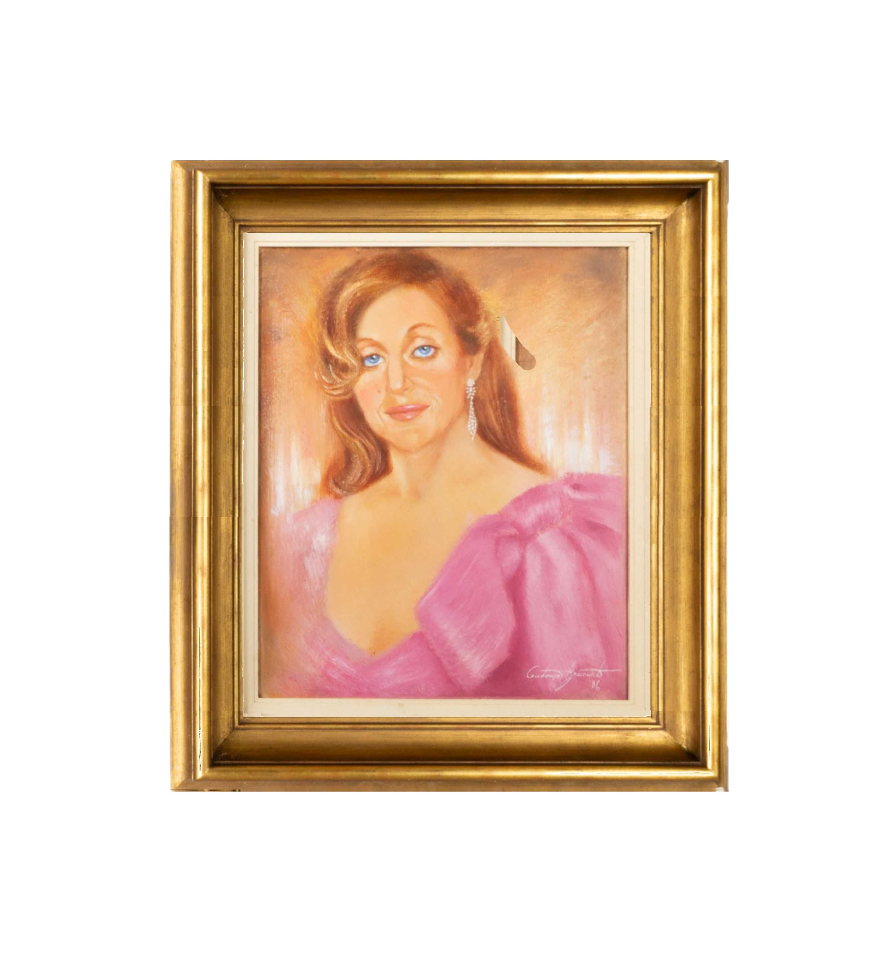 Pintura retrato Constança Bracourte | 1986