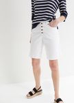 B.P.C jeansowe bermudy damskie białe stretch ^50