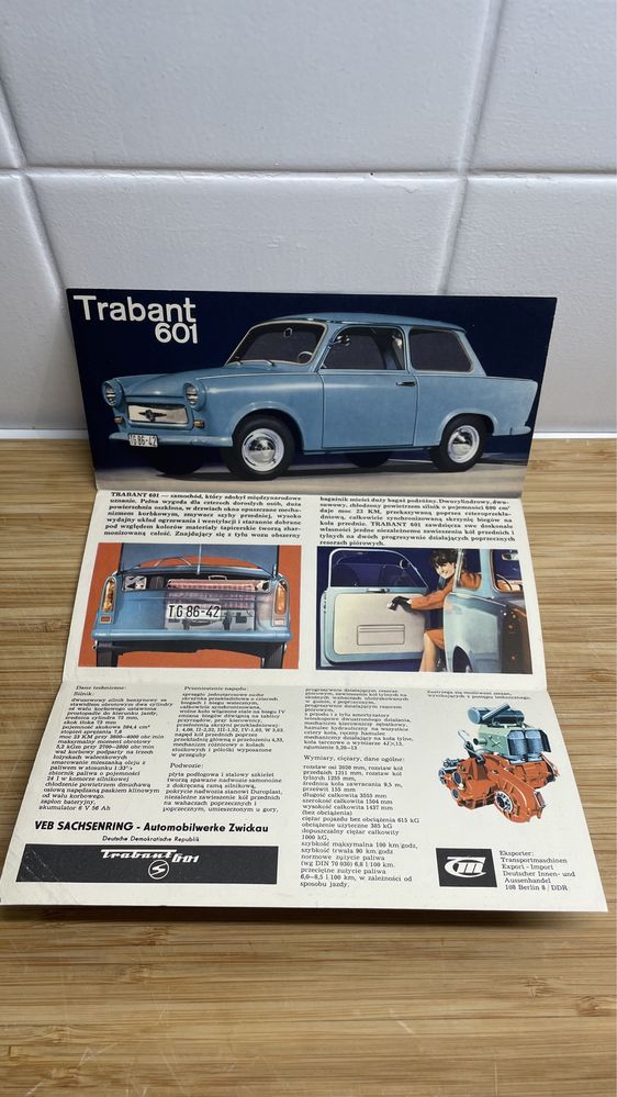 Prospekt Trabant 601 wersja niemiecka