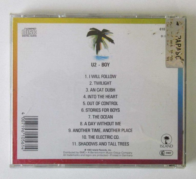 U2 - Boy (CD) - Tenho outros CDs de U2
