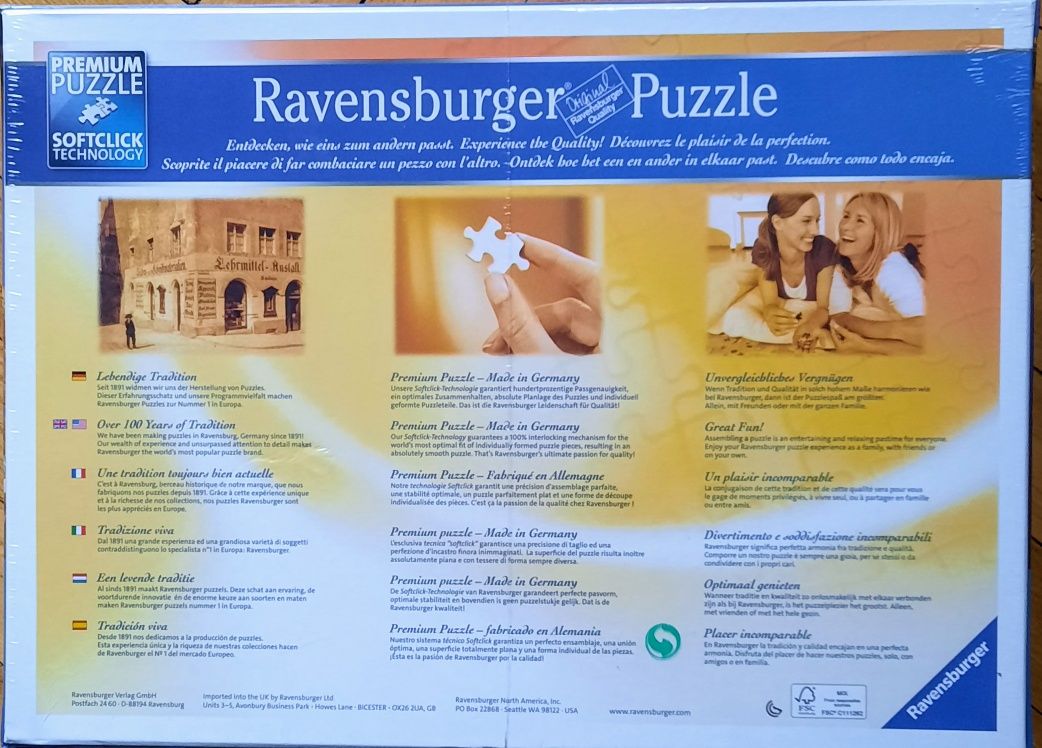 Puzzle 1000 szt Ravensburger nowe