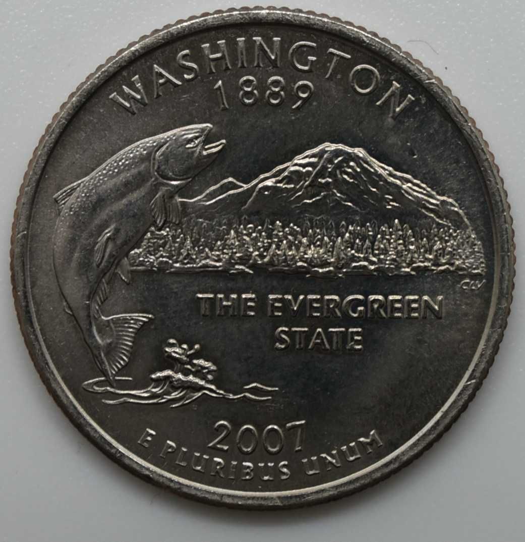 Moneta 25 centów 2007 USA - 50 Stanów Ameryki - Waszyngton