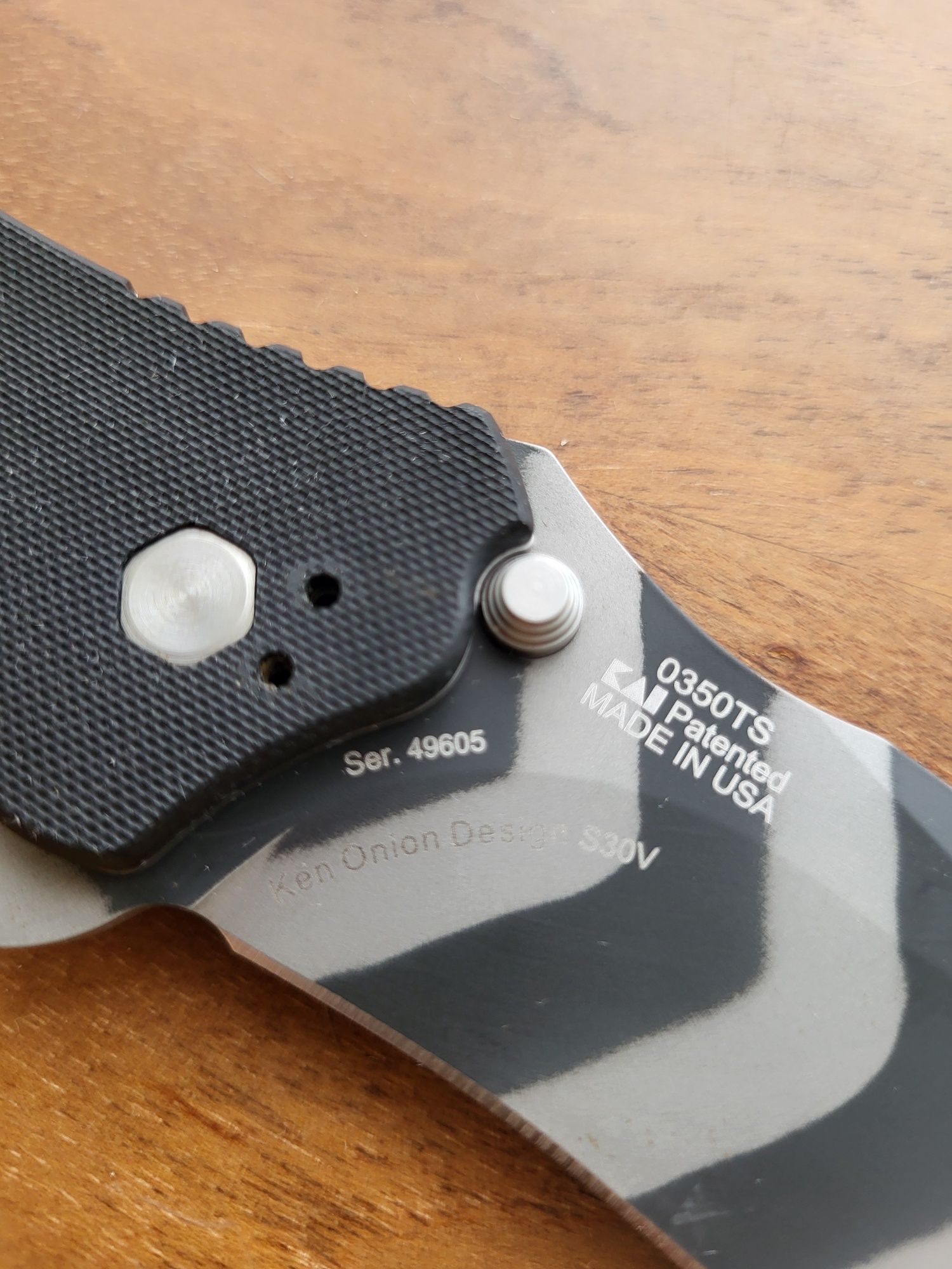Складний ніж  ZT 0350TS Tiger Stripe сталь S30V рукоять G10