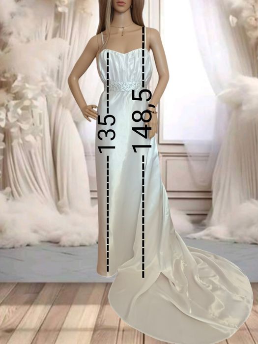 Suknia ślubna z trenem nowa