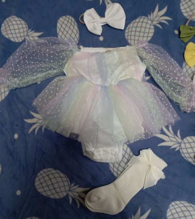 Боді-сукня з пов'язкою та гольфи