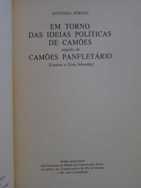 Em Torno das Ideias Politicas de Camões de António Sérgio