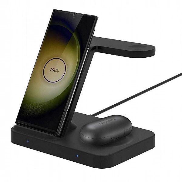 Tech-Protect Qi15W-A37/3In1 Wireless Charger For Android & Apple Black