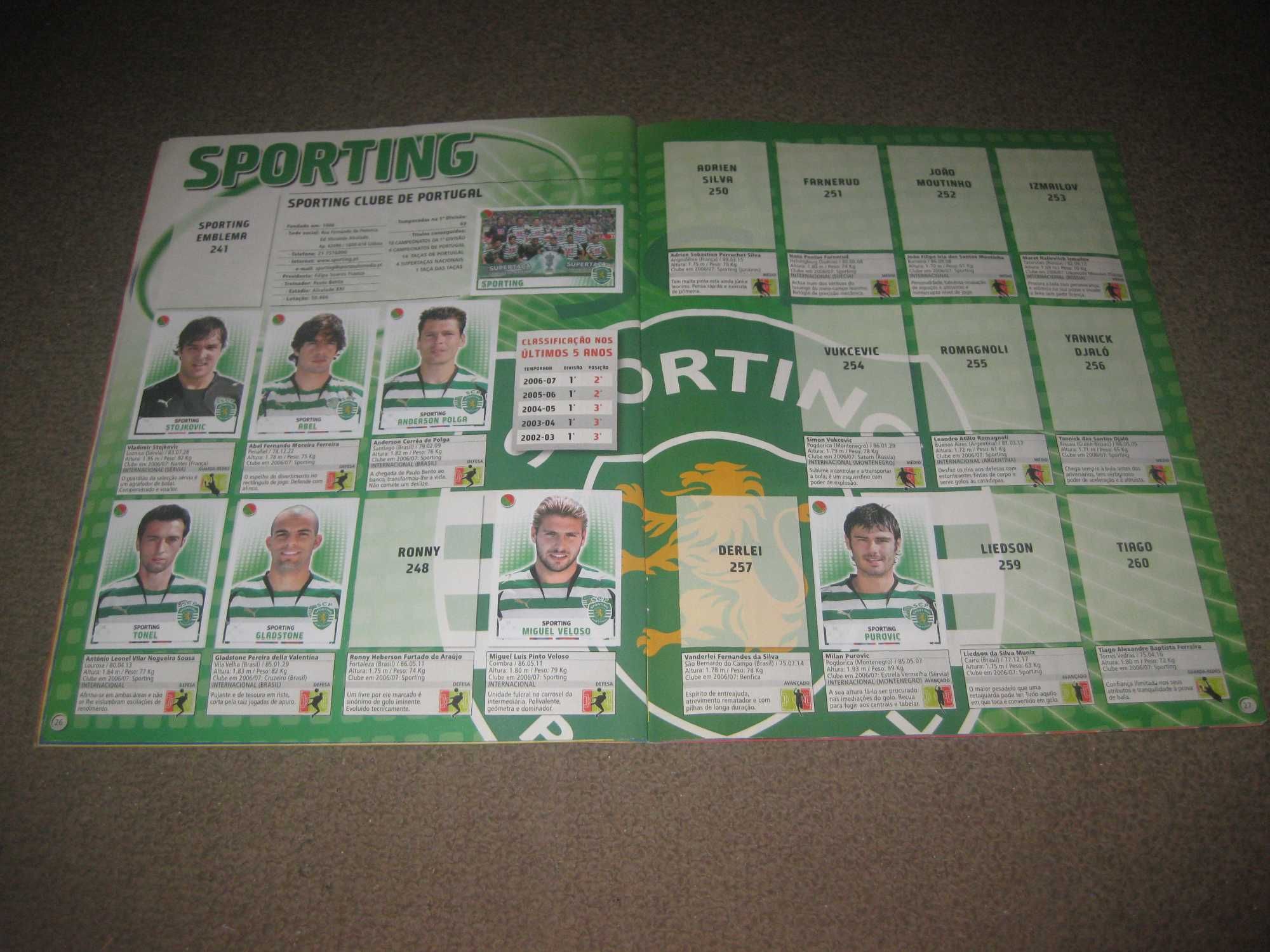 Caderneta de Futebol da Super Liga 2007/2008