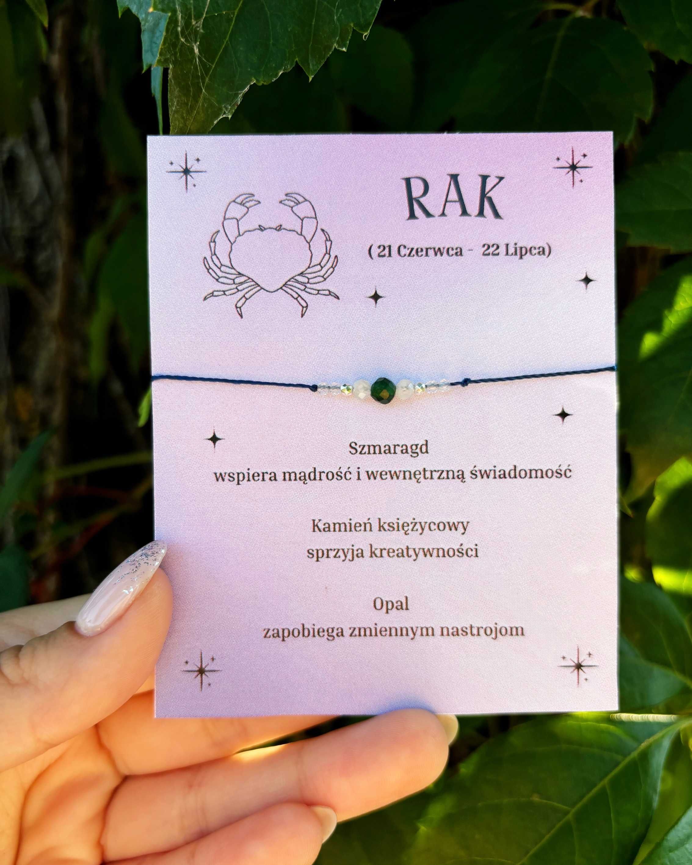 Bransoletka zodiakalny rak