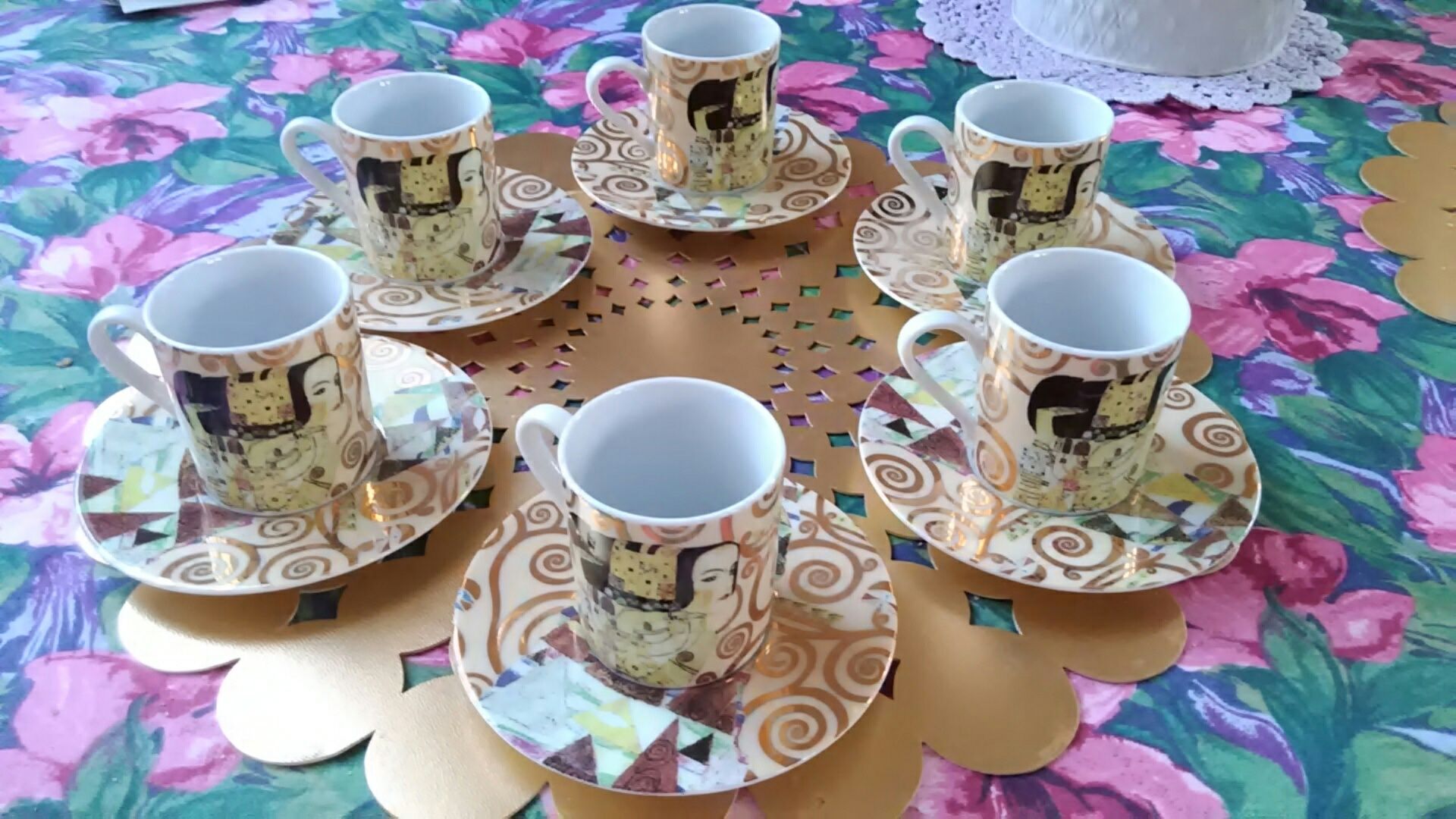 Gustav Klimt zestaw 6 filiżanek do kawy espresso