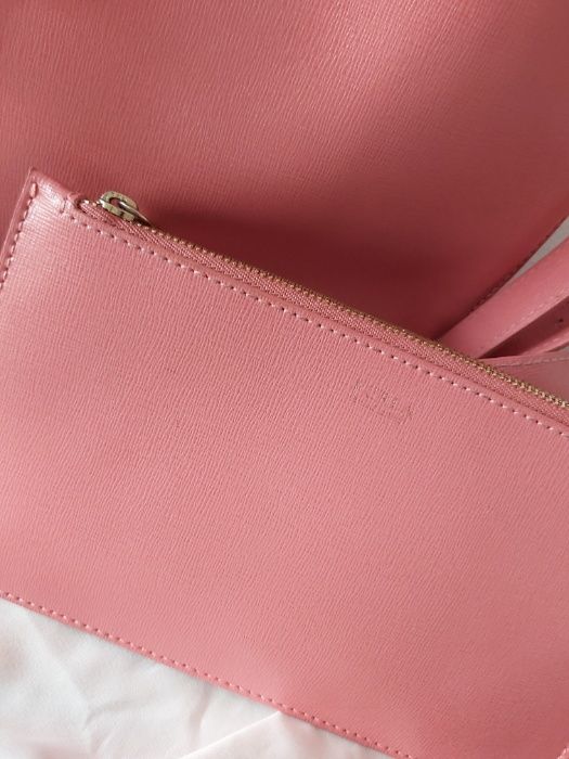 Torebka FURLA torba shoperka róż różowa damska WOREK malina 2w1