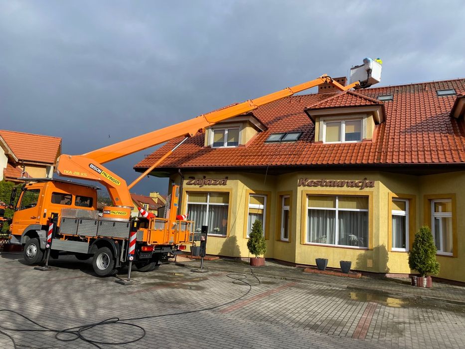Podnośnik koszowy 28 m. 22 i 19 m.gąsienicowy Zwyżka