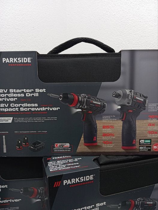 Шуруповер дриль, імпакт Parkside Performance PDSSAP 12, PBSPA 12 паркс