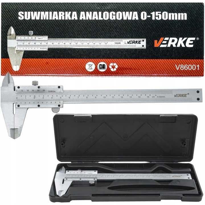 Suwmiarka analogowa metalowa 150 mm 0,02 mm VERKE