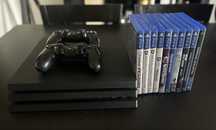Playstation 4 PRO 1TB + 2 comandos Originais + 10 jogos