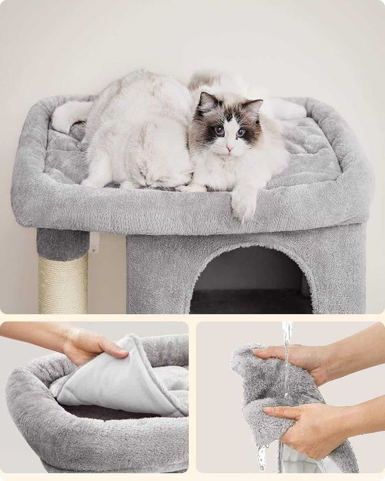 Drapak dla kota XL, dla dużych kotów,wysokość 101cm, jasnoszary