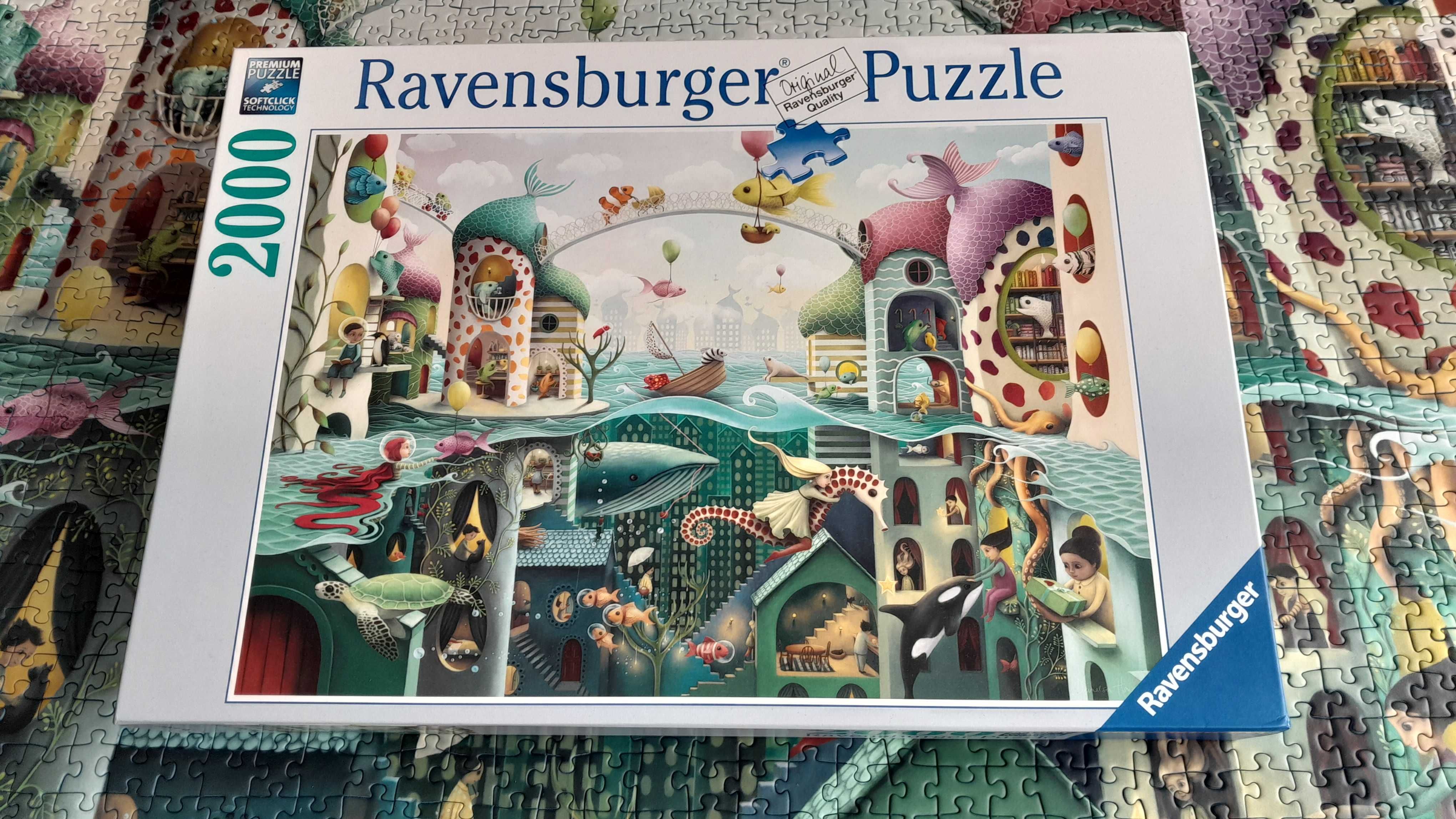 Puzzle ravensburger 2000 dwa pudełka
