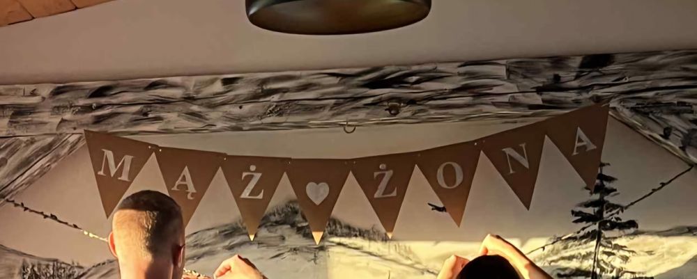 Napis Mąż Żona na ślub