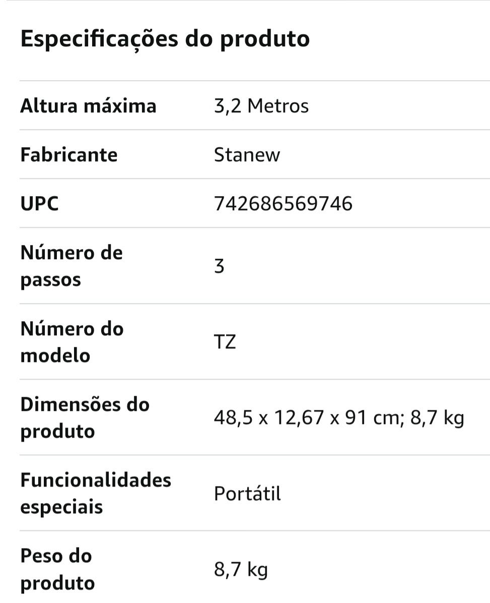 Escada extensível 3,2 metros