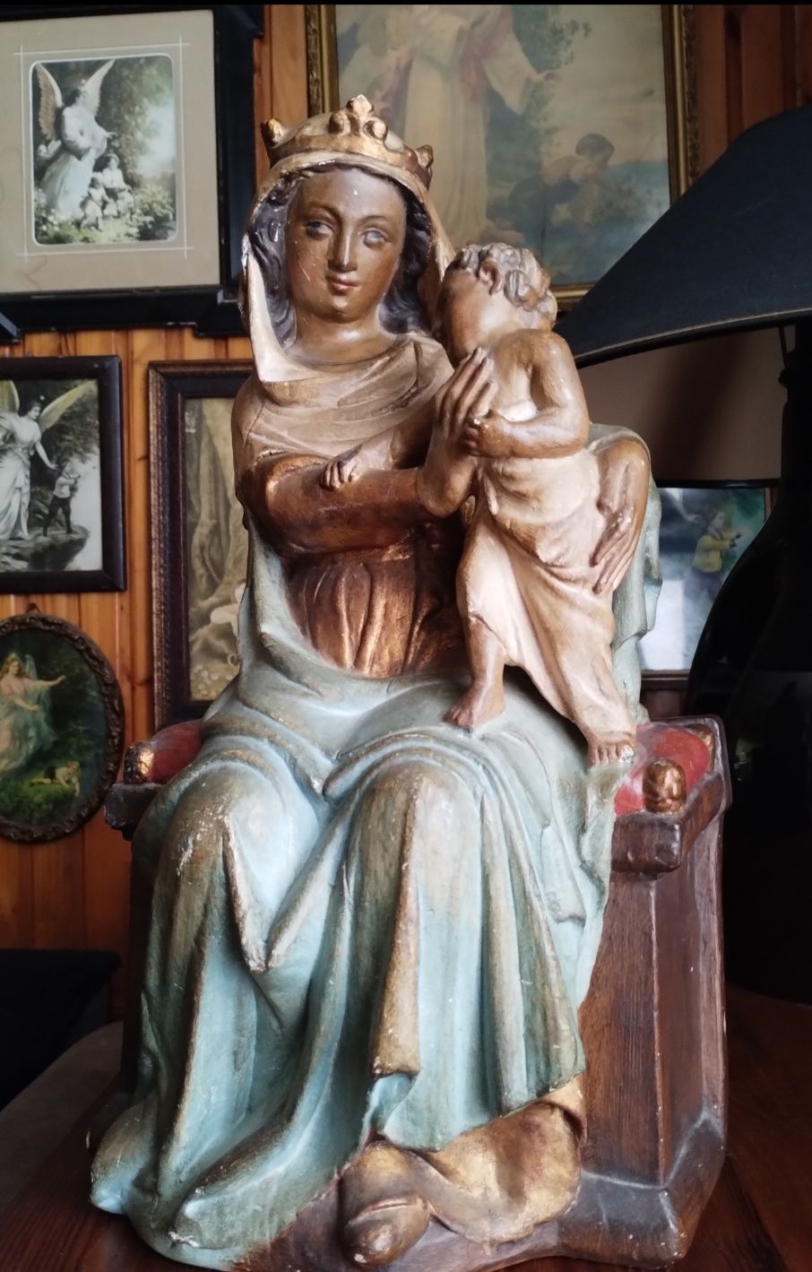 Matka Boska Maryja Madonna stara figura figurka