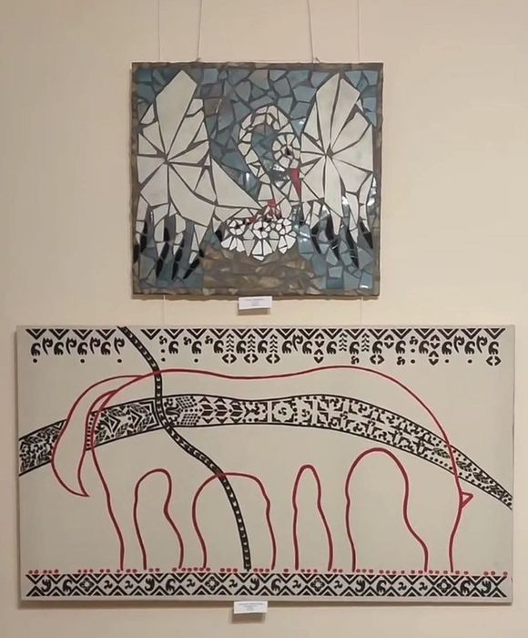 Мозаїчне пано "Лелека"