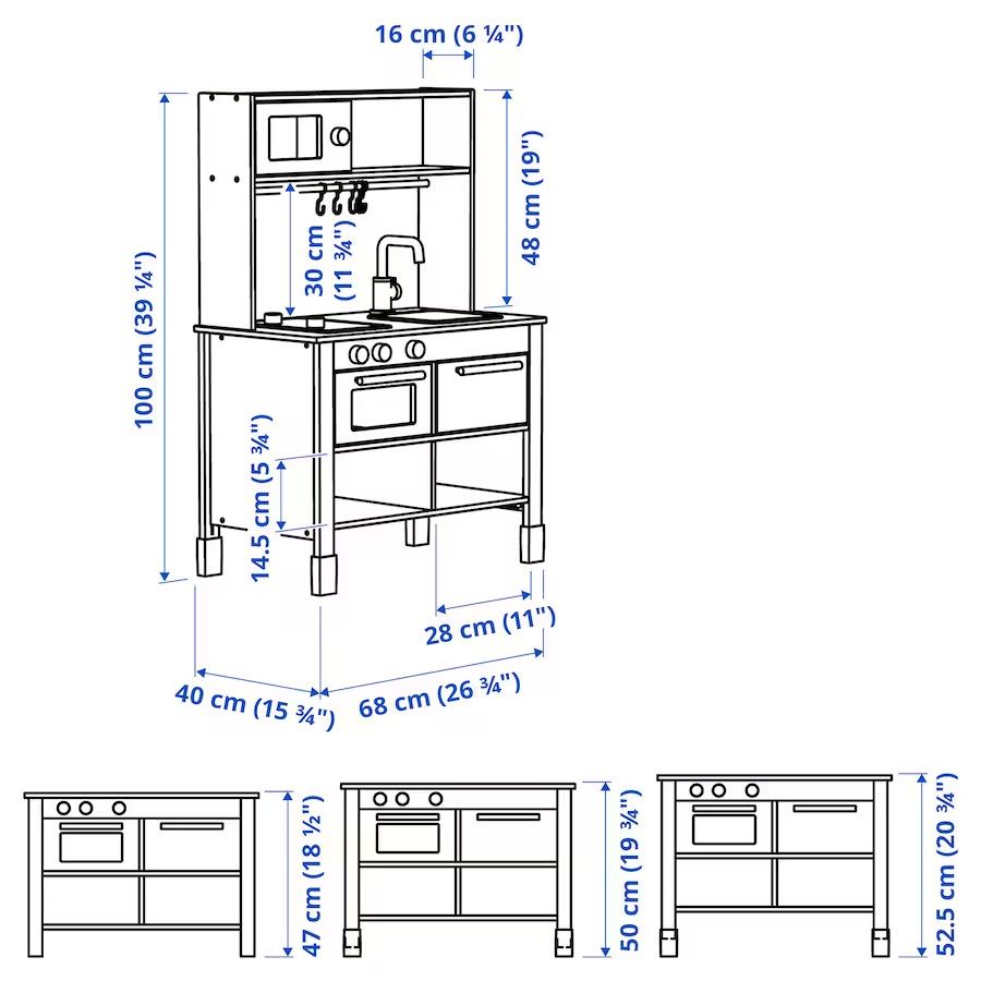 Дитяча деревʼяна кухня IKEA