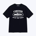 Мужские футболки  Corteiz Logo унисекс Кортеиз Кортез черные белые