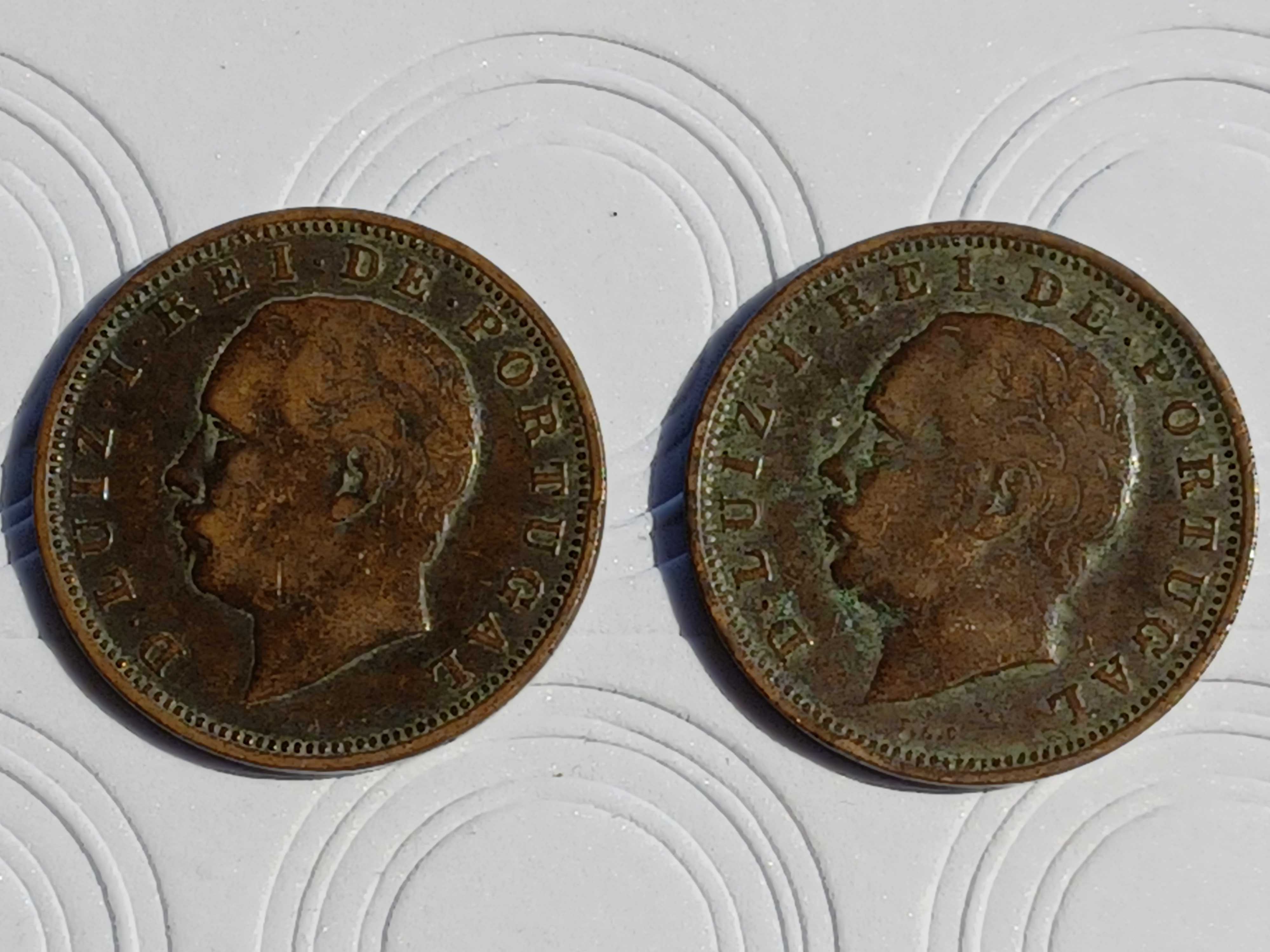 2 Moedas de XX Reis de 1883