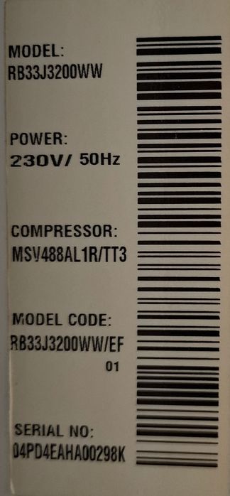 Lodówka Samsung RB33 biała