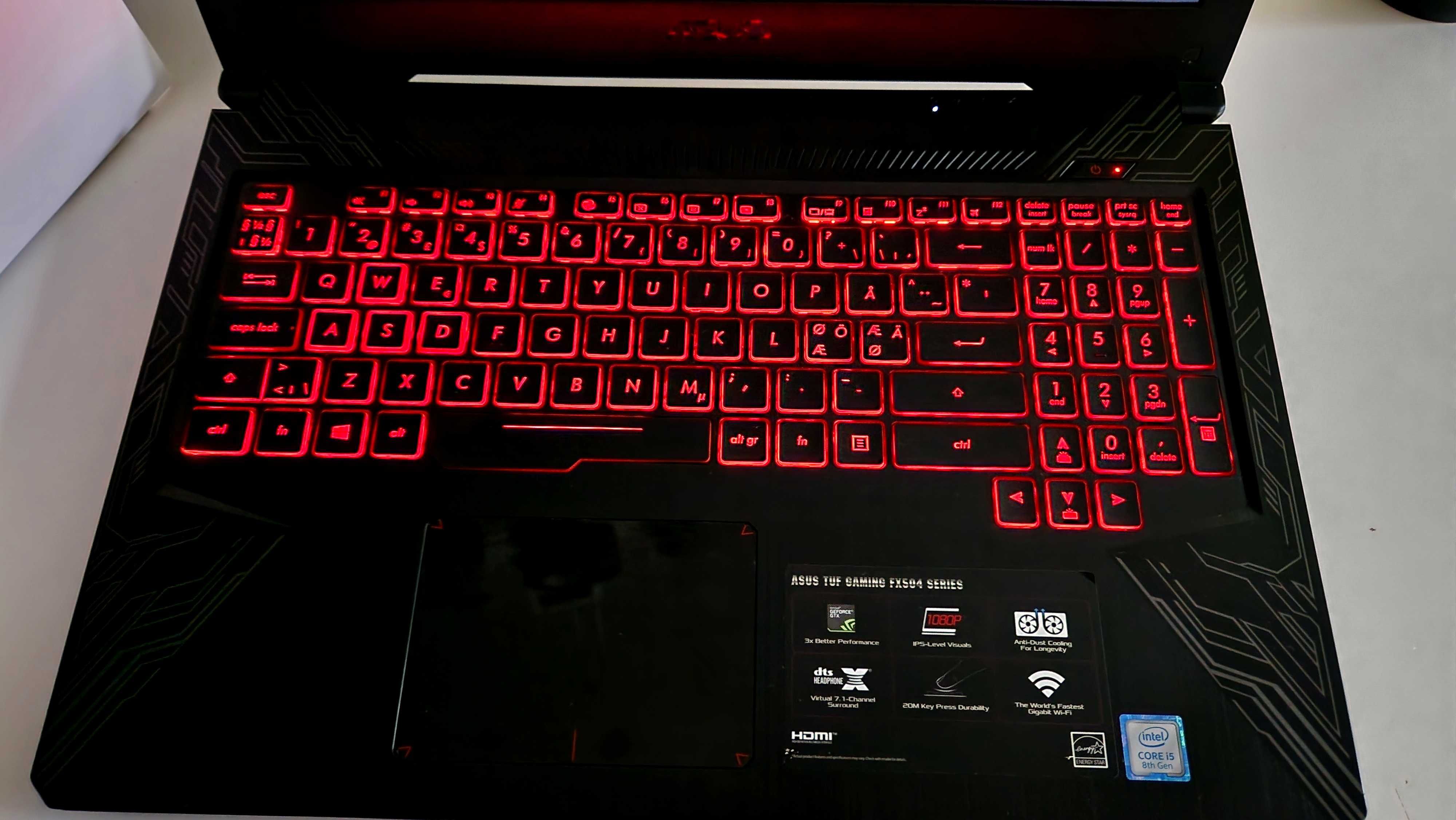 Laptop Gamingowy Asus TUF FX504 i5 8300H GTX 1060 16GB 512SSD 1TB HDD