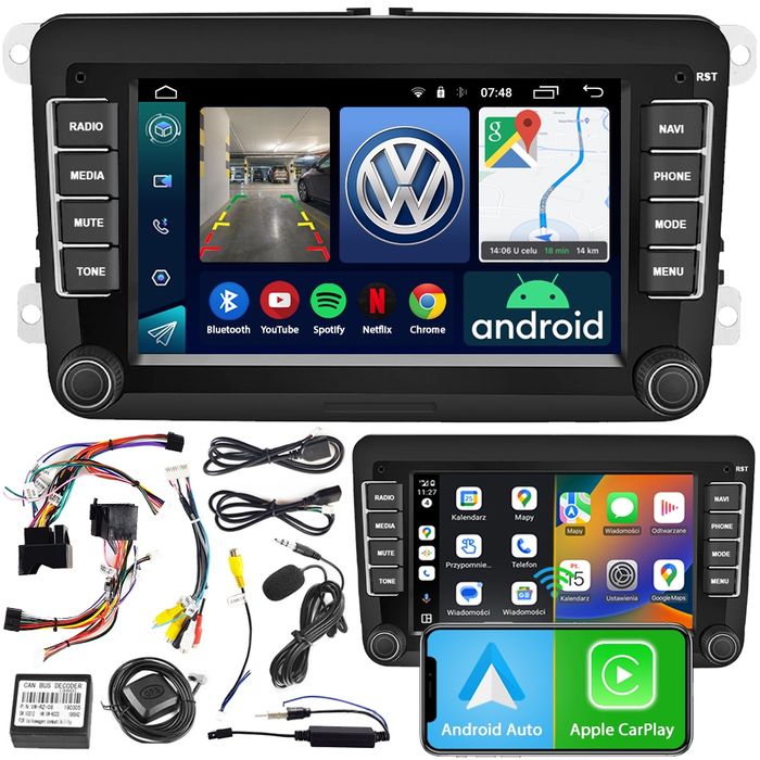 Radio android carplay  2gb ram touran scirocco passat golf vw