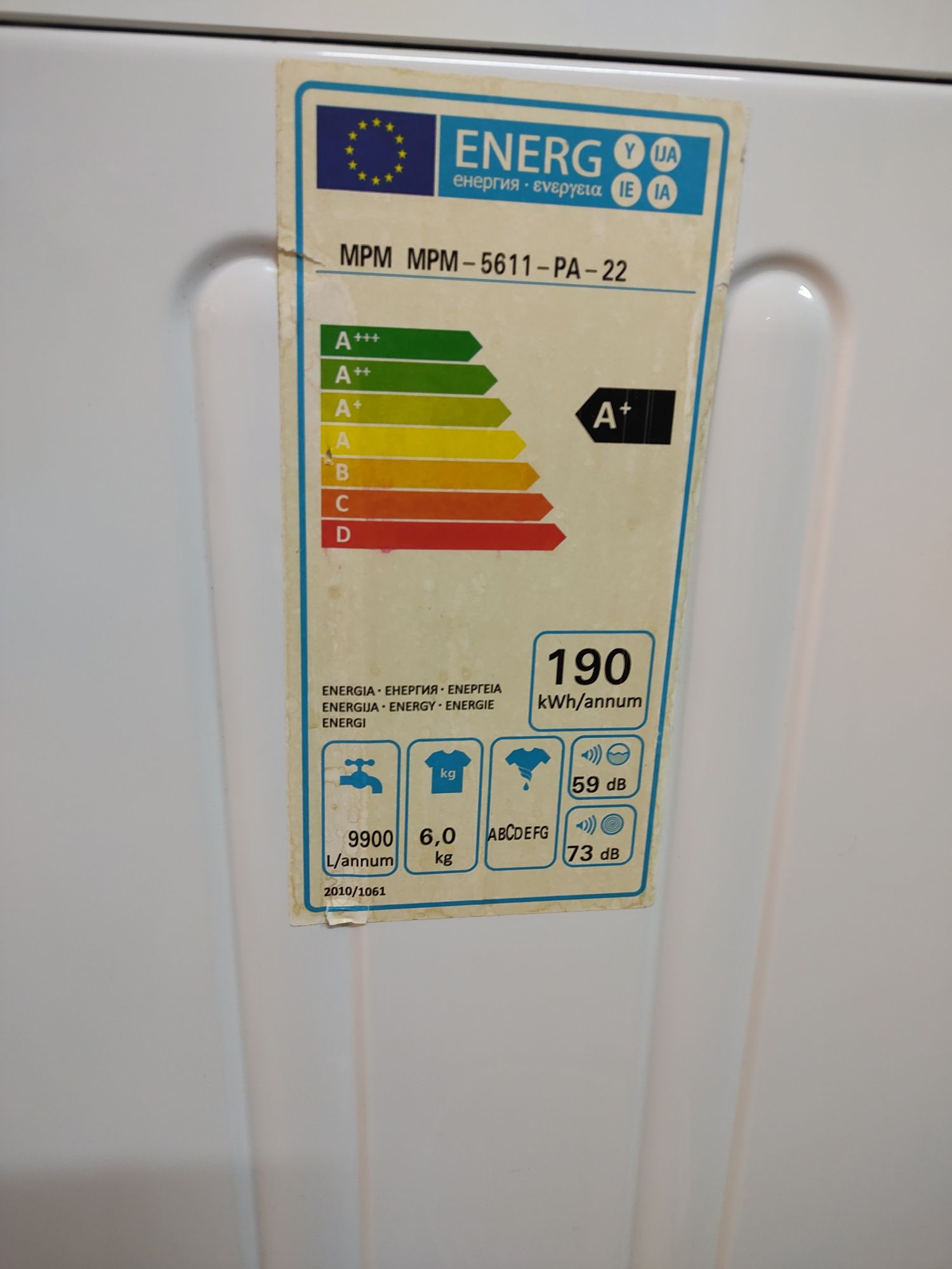Pralka automatyczna mpm 6kg