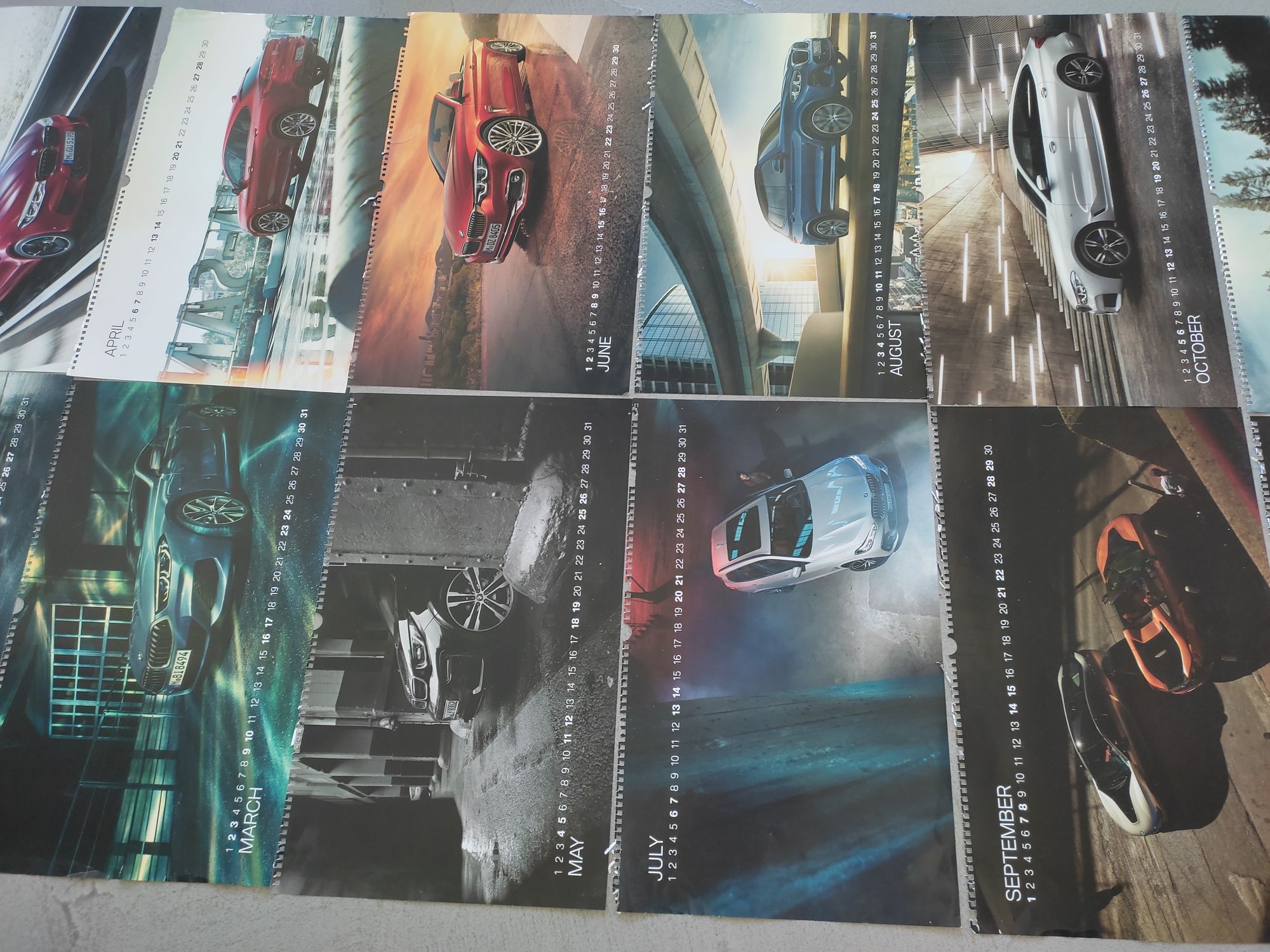 Plakaty BMW z kalendarza