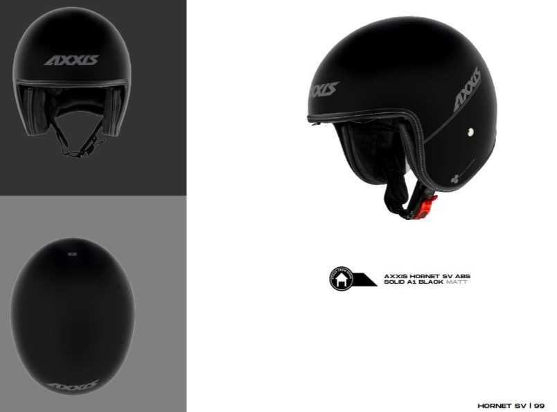 Capacete Hornet SV Solid A1 Preto Mate Axxis