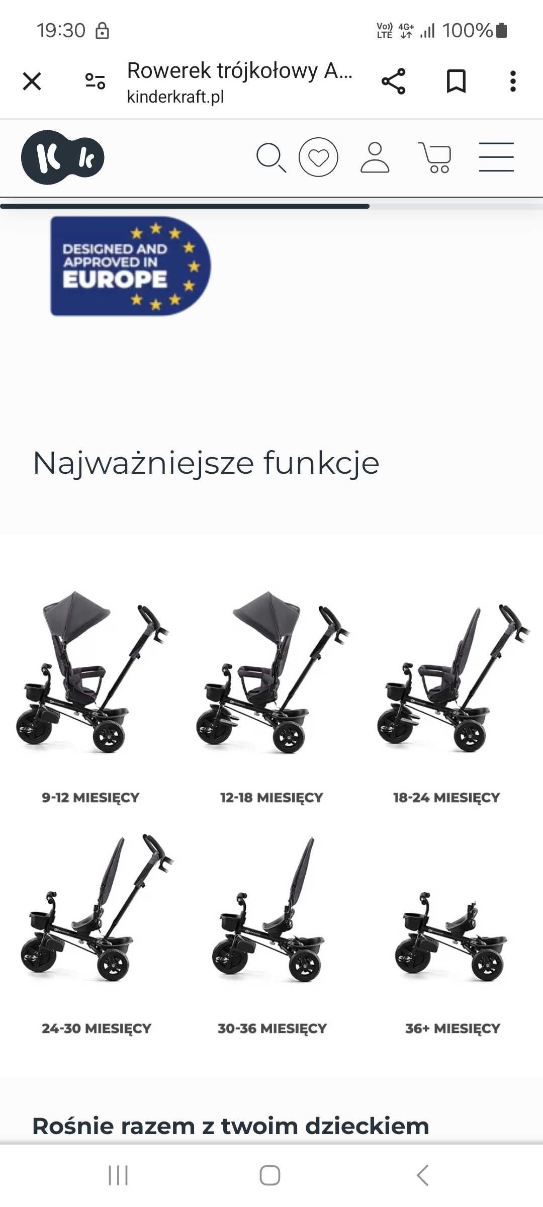 Rowerek kinderkraft aveo