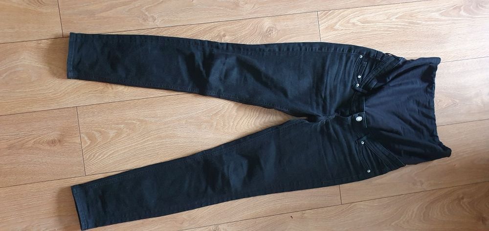 Czarne spodnie ciążowe h&m S